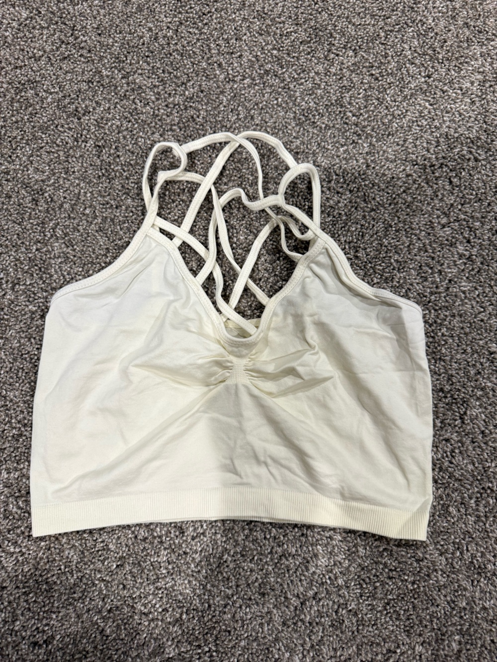 Cream Strappy Bralette